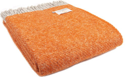 Plaid oranje, 100% wol, uit Engeland, Patroon: Boa