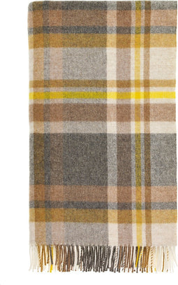 Plaid Portree Goud - Merino lamswol - 140x185 - Bronte by Moon Scotland