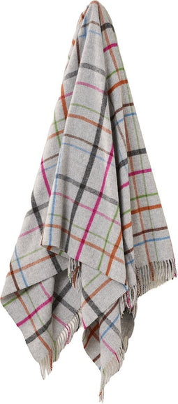 Plaid Ruiten Grijs - Shetland Lamswol - 140x185 - Bronte by Moon Scotland
