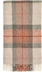 Plaid Skye Koraal Rood - Shetland Lamswol - 140x185 - Bronte by Moon Scotland