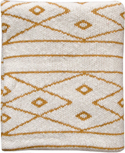 Plaid Tara mosterd gebreid