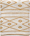 Plaid Tara mosterd gebreid