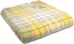 Plaid Tartan Cottage Geel - 150x183 - Nieuw Wol - Tweedmill UK