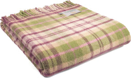 Plaid Tartan Cottage Roze - 150x183 - Nieuw Wol - Tweedmill UK
