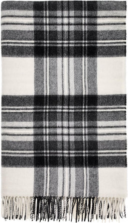 Plaid Tartan Dress Grey Stewart - Merino Lamswol - 140x185 - Bronte by Moon Scotland