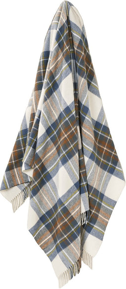 Plaid Tartan Muted Blue Stewart - Merino Lamswol - 140x185 - Bronte by Moon Scotland