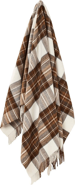Plaid Tartan Natural Dress Stewart - Merino Lamswol - 140x185 - Bronte by Moon Scotland