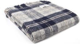 Plaid Tartan Navy Bannockbane - 150x183 - Nieuw Wol - Tweedmill UK