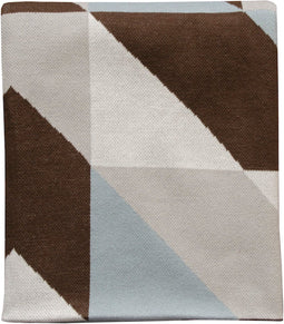 Plaid Veda lichtblauw gebreid