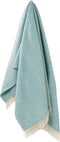 Plaid Visgraat Blauwgroen (Aqua) - Shetland Lamswol - 140x185 - Bronte by Moon Scotland