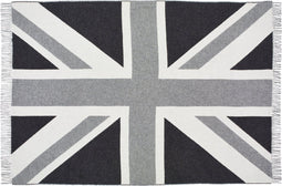 Plaid Vlag GB Union Jack Grijs - Merino Lamswol - 135x200 - Bronte by Moon Scotland