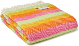 Plaid Vrolijk Gestreept - 150x183 - Nieuw Wol - Tweedmill UK