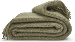 Plaid Wafer Groen (Sage) - 150x183 - Nieuw Wol - Tweedmill UK
