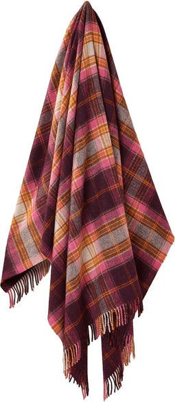 Plaid Winterton Burgundy Donkerrood - Merino Lamswol - 140x185 - Bronte by Moon Scotland