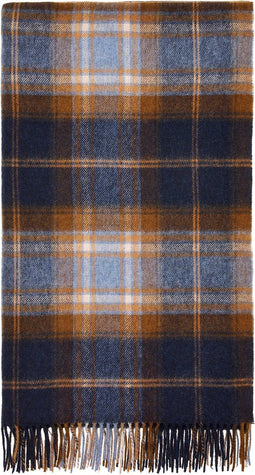 Plaid Winterton Merino Blauw - Merino Lamswol - 140x185 - Bronte by Moon Scotland