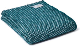 Plaid zonder franje Twill Smaragdgroen - 140x200 - Nieuw Wol - Tweedmill UK