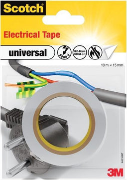 PLAKBAND 3M SCOTCH ISOLATIE 15MMX10M WIT