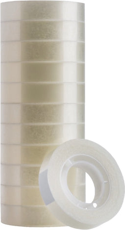 Plakband Quantore 12mmx33m transparant | 12 stuks