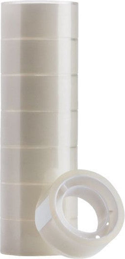 Plakband Quantore 19mmx10m transparant | 8 stuks