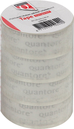 Plakband quantore 19mmx25m transparant | 12 stuks