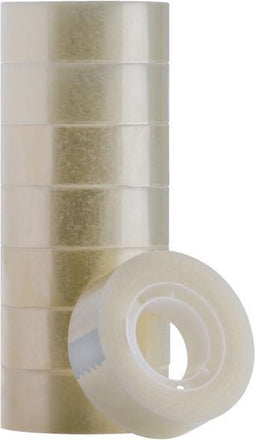 Plakband Quantore 19mmx33m transparant | 8 stuks