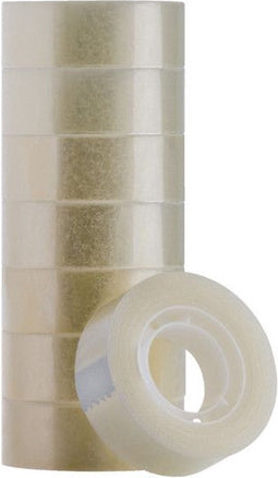 Plakband Quantore 19mmx33m transparant | 8 stuks