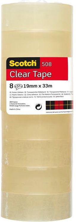 Plakband Scotch 508 19mmx33m transparant | 160 stuks