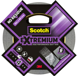 Plakband scotch extremium no residue duct tape 18.2mx48mm grijs | 684 stuks