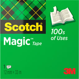 Plakband scotch magic 810 12mmx33m onzichtbaar mat | 12 stuks
