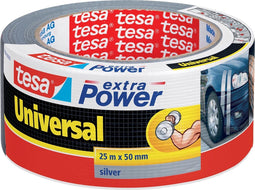 Plakband Tesa 50mmx25m extra Power zilver | 6 stuks