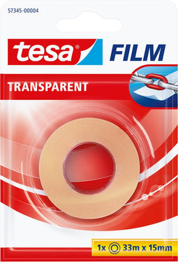 Plakband Tesa film 15mmx33m transparant blister