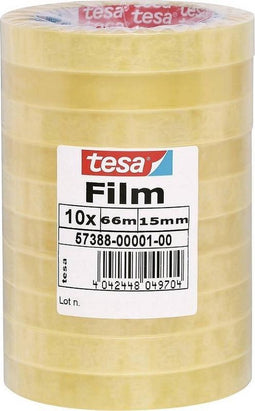 Plakband Tesa film standaard 15mmx66m | 10 stuks