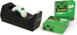 Plakbandhouder Scotch C38 + 3 rollen Magic 810 19mm x 33meter