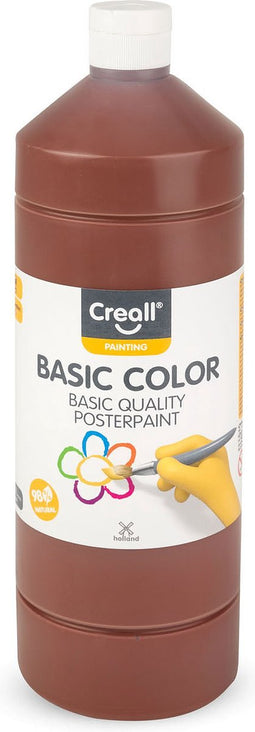 Plakkaatverf creall basic donkerbruin 1000ml | 1 fles