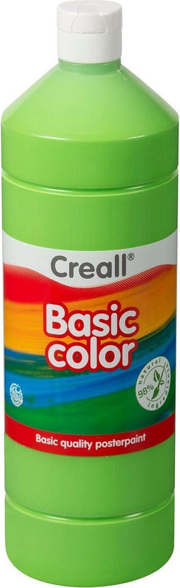 Plakkaatverf creall basic lichtgroen 1000ml | Fles a 1000 milliliter