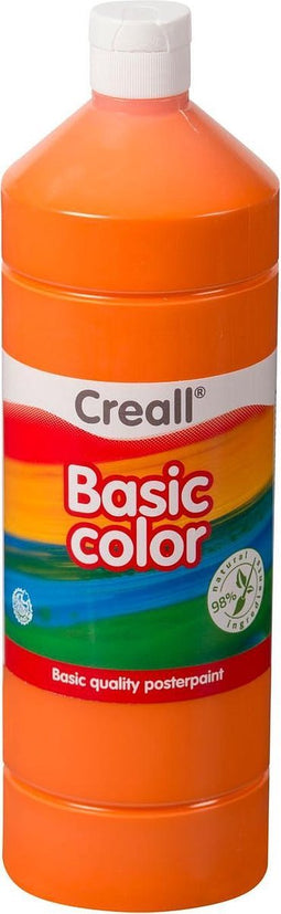 Plakkaatverf creall basic oranje 1000ml | Fles a 1000 milliliter