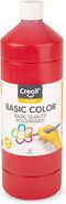 Plakkaatverf creall basic rood 1000ml | Fles a 1000 milliliter