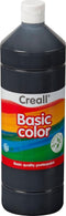 Plakkaatverf creall basic zwart 1000ml | Fles a 1000 milliliter