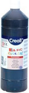 Plakkaatverf creall basic zwart 1000ml | Fles a 1000 milliliter