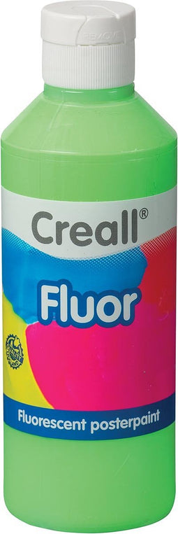 Plakkaatverf creall fluor groen 250ml | Fles a 250 milliliter | 6 stuks