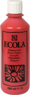 Plakkaatverf Ecola flacon van 500 ml, karmijnrood