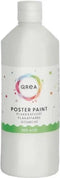 Plakkaatverf qrea wit 500ml | Fles a 500 milliliter | 6 stuks