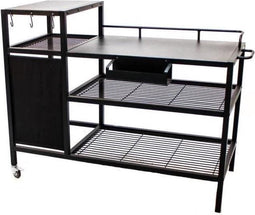 Plancha-trolley - zwart staal