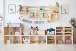 Planken Astigarraga Dinamic 1 Kubussen Modulair Natuurlijk Pijnboom (36,2 x 33 x 36,2 cm)