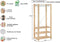 Planken Astigarraga Evolution Jurken Pijnboom (175x 76,7 x 43 cm)