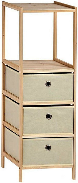 Planken Beige Hout Stof (26 x 89 x 32 cm)
