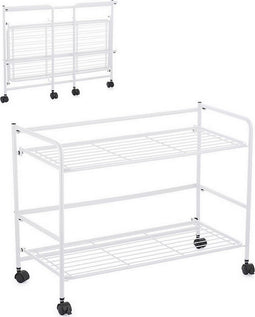 Planken Confortime Wit Ijzer Opvouwbaar Met wieltjes (67 x 30 x 44,8 cm)