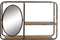 Planken DKD Home Decor 73 x 19 x 50 cm Spiegel Zwart Metaal Hout Donkerbruin