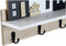 Planken DKD Home Decor Kapstok 39 x 9 x 27 cm Zwart Bruin Wit Hout MDF