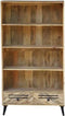 Planken DKD Home Decor Zwart Metaal Donkerbruin Mangohout 100 x 40 x 180 cm